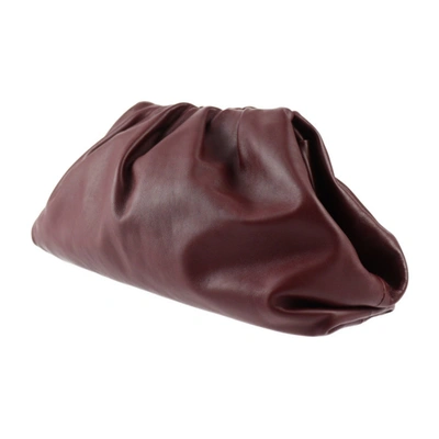 Shop Bottega Veneta Pouch Burgundy Leather Clutch Bag ()