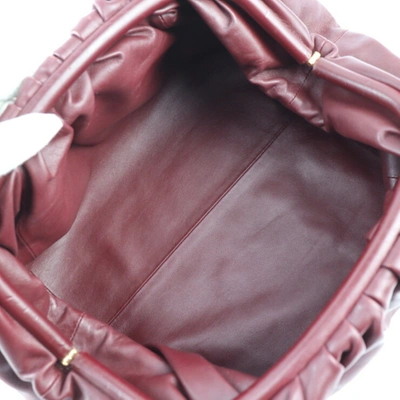 Shop Bottega Veneta Pouch Burgundy Leather Clutch Bag ()