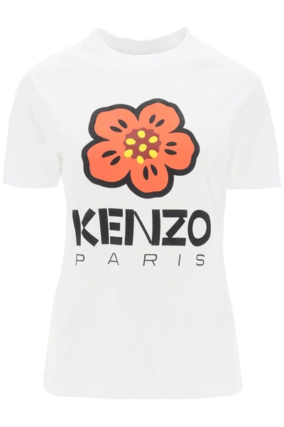 Shop Kenzo T Shirt With Boke Flower Print In White