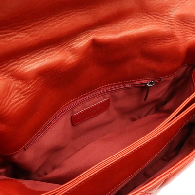 Pre-owned Chanel Matelassé Orange Leather Shoulder Bag ()
