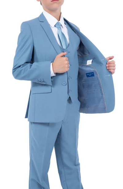 Perry Ellis Kids' Dusty Blue Five-piece Suit In Dusty Blue