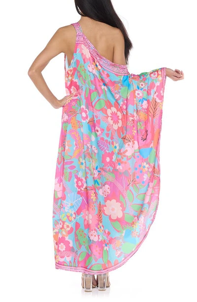 Ranee's Asymmetrical One-shoulder Neck Cover-up In Pink