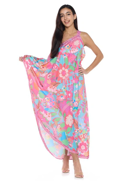 Ranee's Asymmetrical One-shoulder Neck Cover-up In Pink