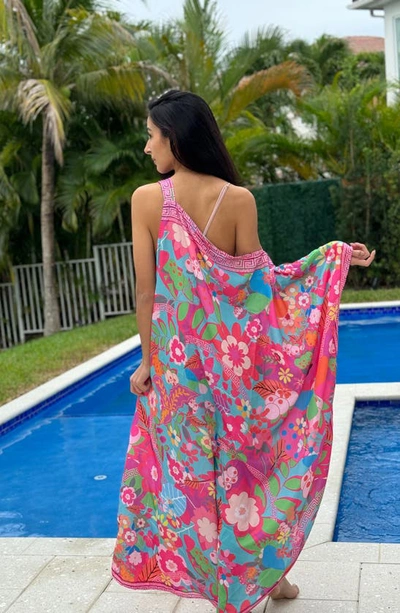 Ranee's Asymmetrical One-shoulder Neck Cover-up In Pink