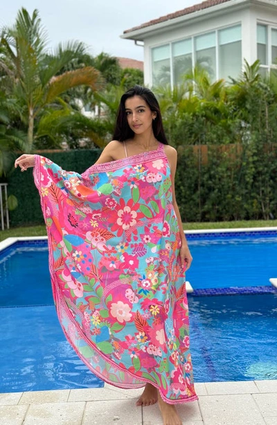 Ranee's Asymmetrical One-shoulder Neck Cover-up In Pink