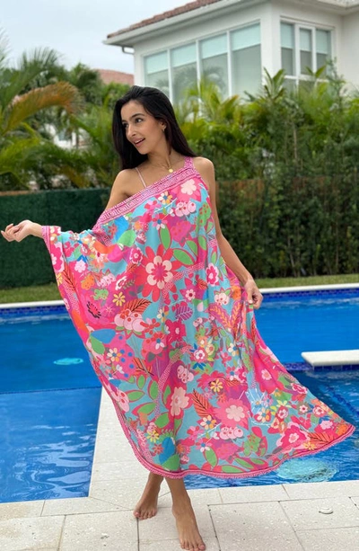 Ranee's Asymmetrical One-shoulder Neck Cover-up In Pink