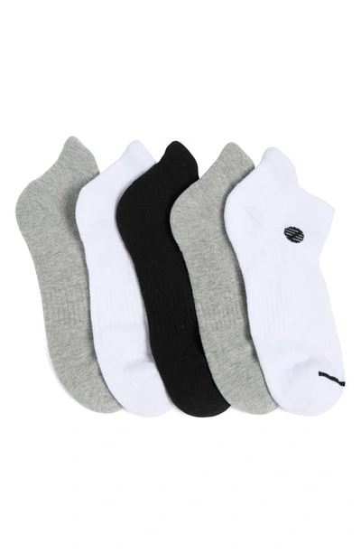 Z By Zella Sport 6-pack Tab Back Socks In White -grey Multi