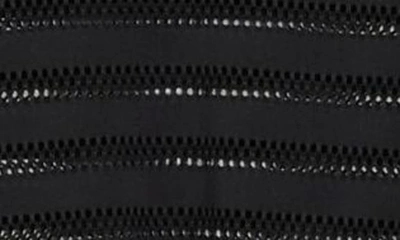 Shop Calvin Klein Crochet Stripe Drawstring Cover-up Tunic In Black