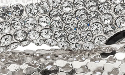 Eye Candy Los Angeles Crystal Snake Wrap Bracelet In Silver