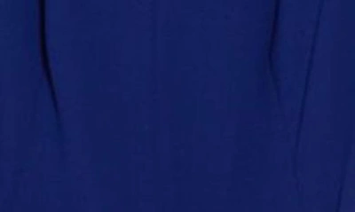 Shop Calvin Klein Ruffle V-neck Sleeveless Crop Jumpsuit In Ultramarine
