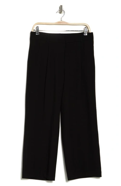 Shop Amanda & Chelsea Soft Pleat Wide Leg Crop Pants<br /> In Black