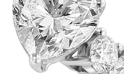Shop Effy Heart Lab Created Diamond Ring In White Gold