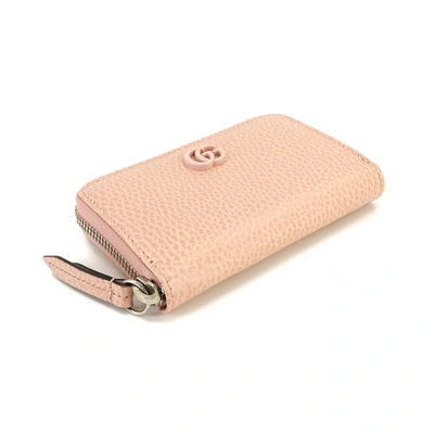 Shop Gucci Gg Marmont Pink Leather Wallet  ()