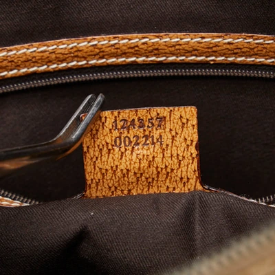 Shop Gucci Hobo Beige Canvas Shopper Bag ()