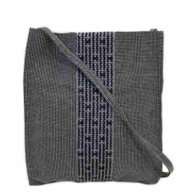 Shop Hermes Hermès Yale Grey Canvas Shoulder Bag ()