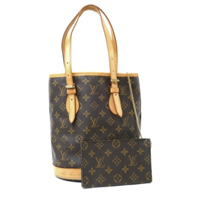 Pre-owned Louis Vuitton Bucket Brown Canvas Tote Bag ()