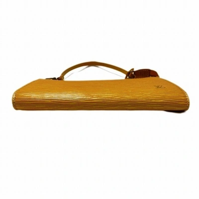 Pre-owned Louis Vuitton Pochette Accessoires Yellow Leather Clutch Bag ()