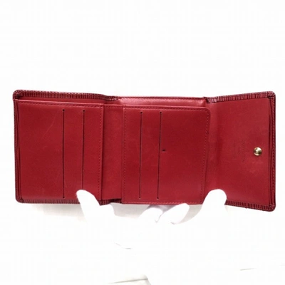 Pre-owned Louis Vuitton Porte-monnaie Red Leather Wallet  ()