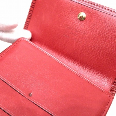 LOUIS VUITTON Pre-owned Porte-monnaie Red Leather Wallet  ()