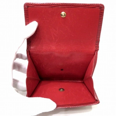 Pre-owned Louis Vuitton Porte-monnaie Red Leather Wallet  ()