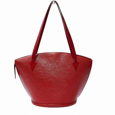 Pre-owned Louis Vuitton Saint Jacques Red Leather Tote Bag ()
