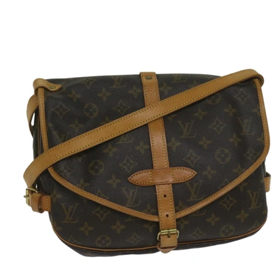 Pre-owned Louis Vuitton Saumur 30 Brown Canvas Shoulder Bag ()