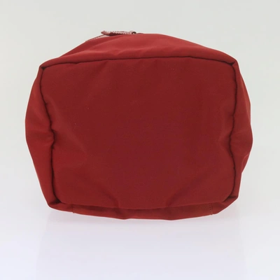Shop Prada Tessuto Red Synthetic Clutch Bag ()