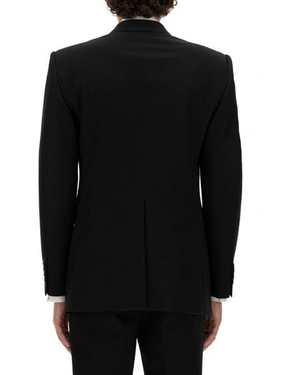 Alexander Mcqueen Double-breasted Jacket In Black