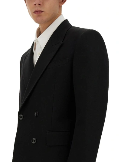 Alexander Mcqueen Double-breasted Jacket In Black