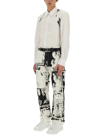 Shop Alexander Mcqueen Fold Harness Shirt In White