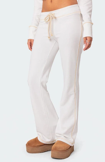Edikted Women's Alexia Low Rise Sweatpants In White