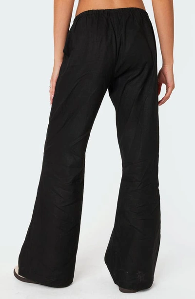 Edikted Women's Maison Straight Leg Linen Pants In Black