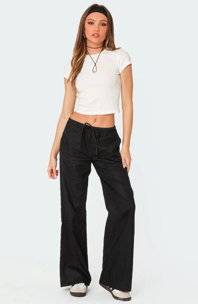 Edikted Women's Maison Straight Leg Linen Pants In Black