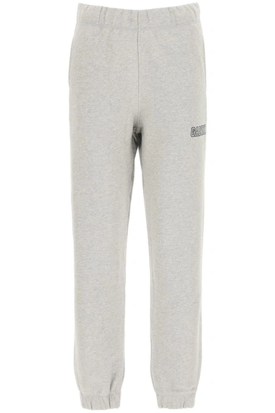 Shop Ganni Isoli Software Joggers In Grey