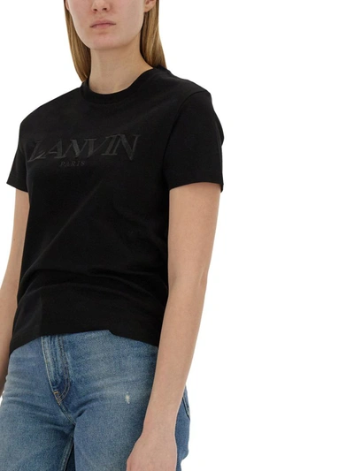 Shop Lanvin T-shirt With Logo In Black