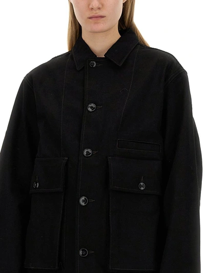 Shop Lemaire Boxy Fit Jacket In Black