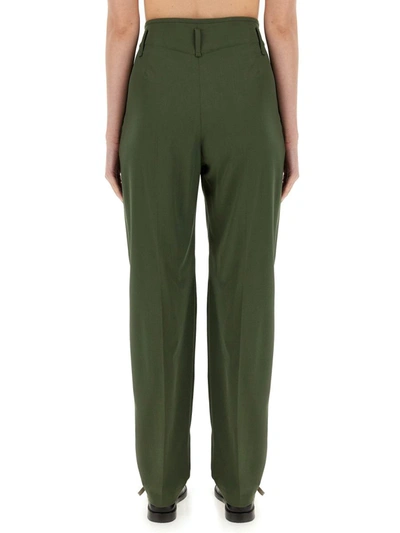 Shop Lemaire Tailored Pants In Green