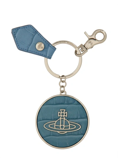Shop Vivienne Westwood Keychain "orb" In Blue