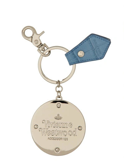 Shop Vivienne Westwood Keychain "orb" In Blue