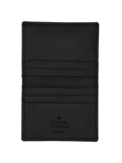 Shop Vivienne Westwood Saffiano Card Case In Black
