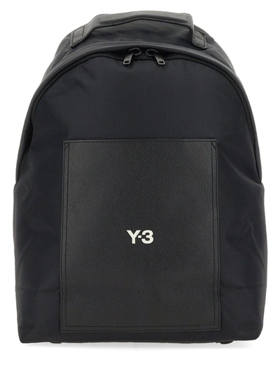 Shop Y-3 Adidas Nylon Backpack In Black