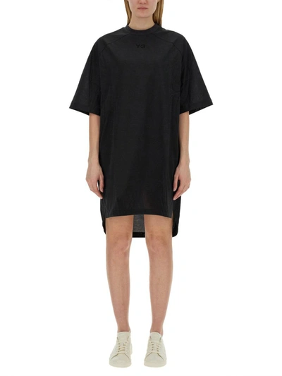 Shop Y-3 Adidas T-shirt Dress In Black