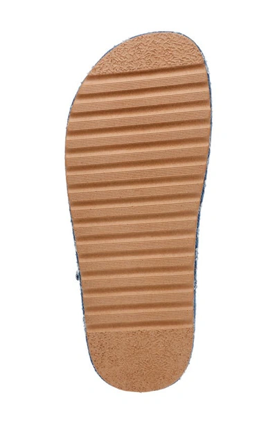 Shop Steve Madden Bigmona Raffia Slingback Platform Sandal In Denim Multi