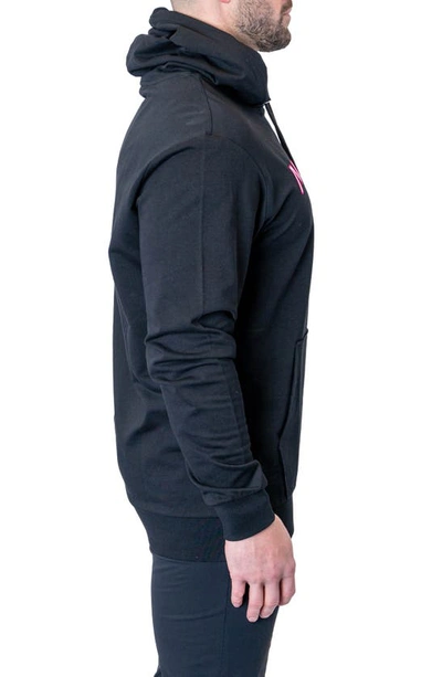 Maceoo Cotton Graphic Hoodie In Black