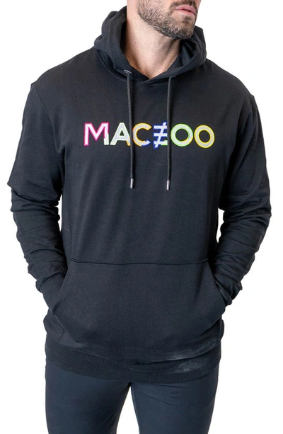 Maceoo Cotton Graphic Hoodie In Black