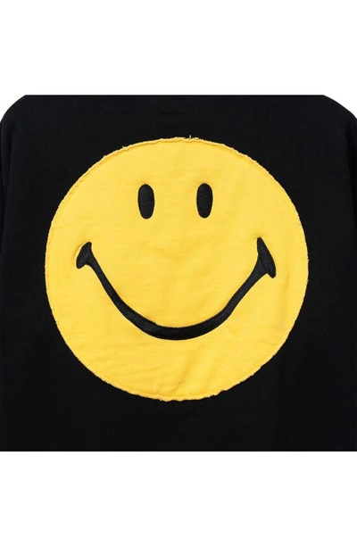 Shop Market Smiley® Vintage Wash Sweatshirt In Washed Black