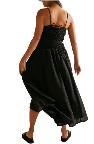 Shop Free People Sparkling Moment Cotton Midi Sundress In Black