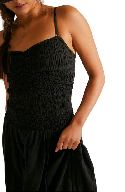 Shop Free People Sparkling Moment Cotton Midi Sundress In Black
