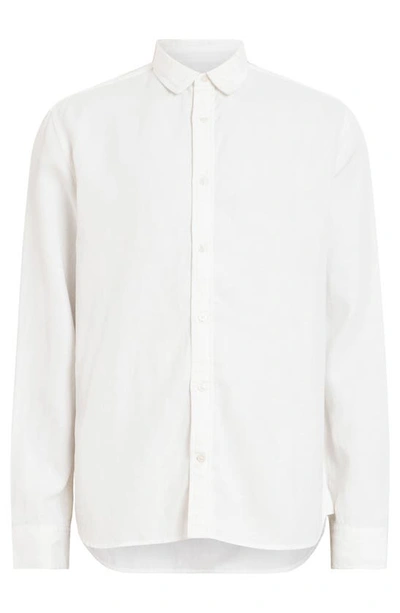 Shop Allsaints Laguna Relaxed Fit Long Sleeve Button-up Shirt In Optic White