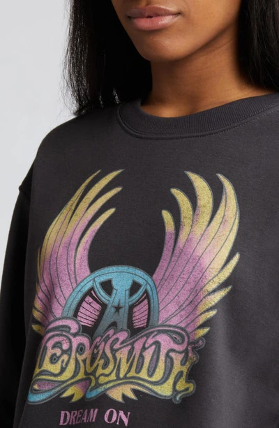 Shop Vinyl Icons Aerosmith Graphic Sweatshirt In Phantom